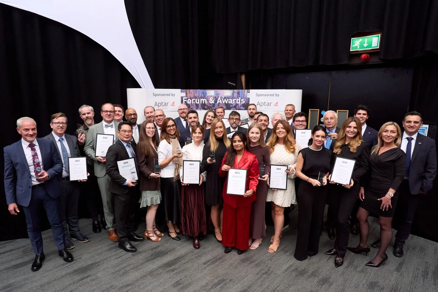 Gruppenfoto der Preisträger der BAMA Awards 2026 in Nottingham